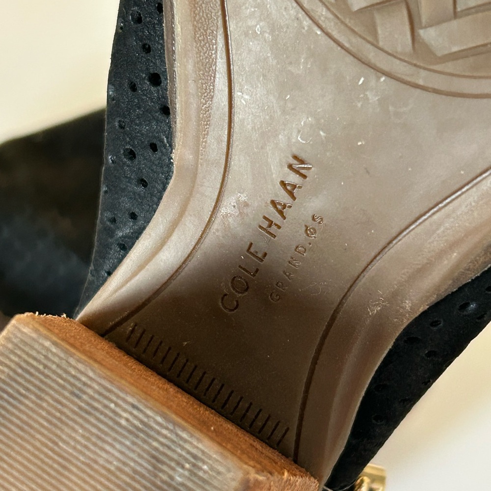 Black Ankle Boots with Wooden Heel - Picture 6 of 7
